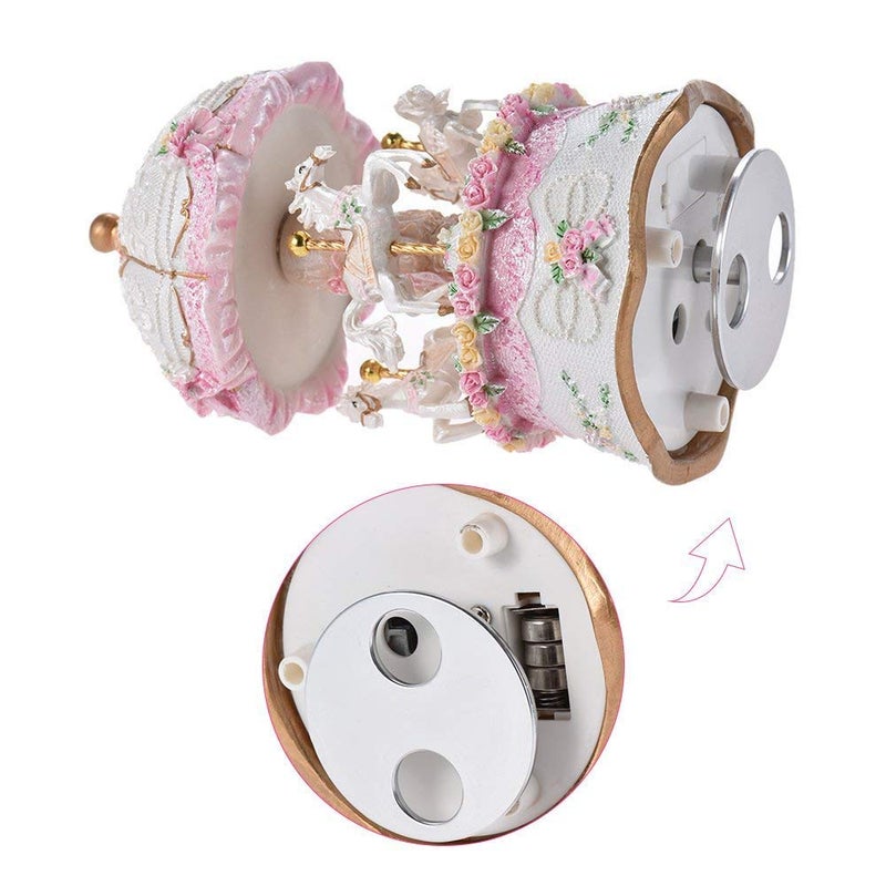 Musfunny Carousel Music Box, Wind Up Musical Boxes with Horses Color Change LED Luminous Light for Daughter Birthday Valentine Gift Castle in The Sky - Image 5